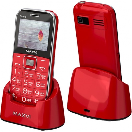 Мобильный телефон Maxvi B6ds up Red - фото 1