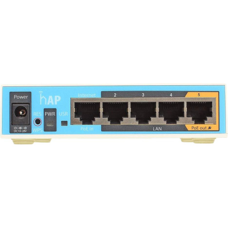 Wi-Fi роутер MikroTik hAP (RB951Ui-2nD) белый - фото 6