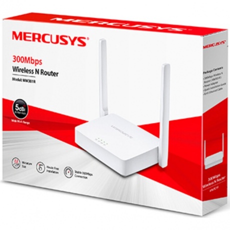 Wi-Fi роутер Mercusys MW301R белый - фото 5