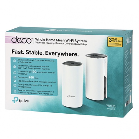 Wi-Fi система TP-Link Deco E4 ( 3-pack) - фото 5