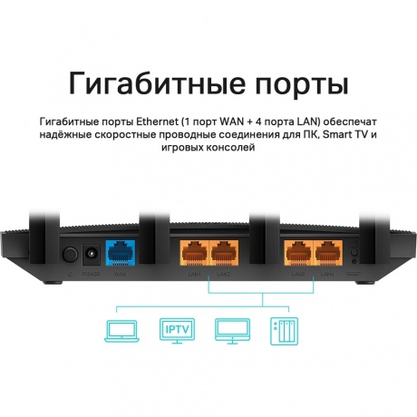 Wi-Fi роутер TP-Link Archer C80 черный - фото 7