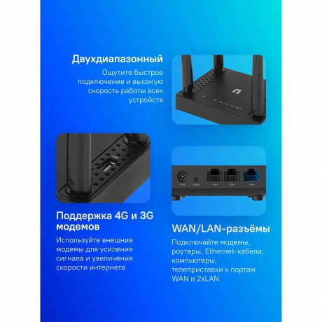Wi-Fi роутер Netis 1200MBPS LTE DUAL BAND N5 - фото 19