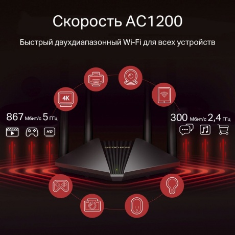 Wi-Fi роутер Mercusys MR1200G - фото 4