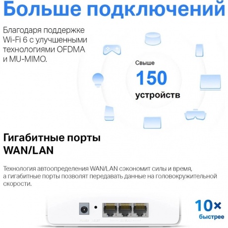 Wi-Fi система Mercusys Halo H80X(3-pack) - фото 7