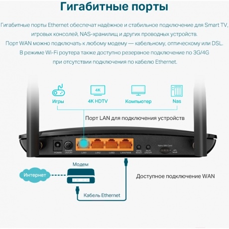 Wi-Fi роутер TP-Link Archer MR500 AC1200 - фото 7