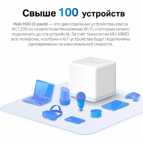 Mesh Wi-Fi система MERCUSYS AC1200 (HALO H30(2-PACK)) - фото 10