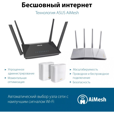 Wi-Fi роутер Asus RT-AX52, черный - фото 6