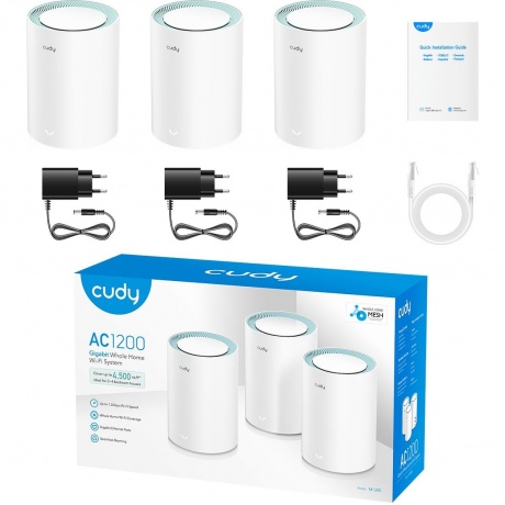 Wi-Fi MESH система Cudy M1300 (M1300(3-PACK)) белый - фото 9