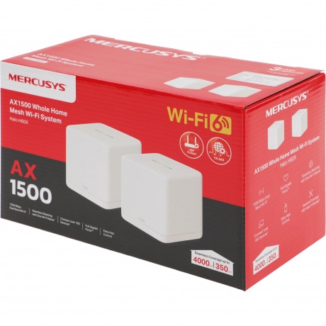 Wi-Fi MESH система Mercusys Halo H60X(2-pack) белый - фото 13