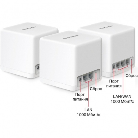 Wi-Fi роутер Mercusys Halo H60X(3-pack) AX1500 White - фото 1