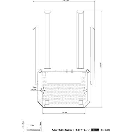 Wi-Fi роутер Netcraze Hopper DSL (NC-3611) - фото 14