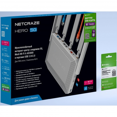 Wi-Fi роутер Netcraze Hero 5G (NC-4110) - фото 24