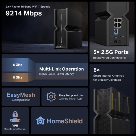 Роутер Wi-Fi TP-Link Archer BE550 - фото 5