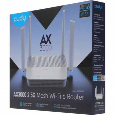 Wi-Fi роутер Cudy WR3000P - фото 6