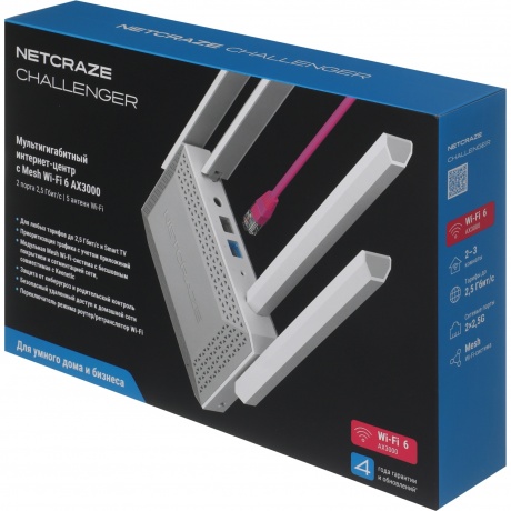 Wi-Fi роутер Netcraze Challenger (NC-3910) - фото 8