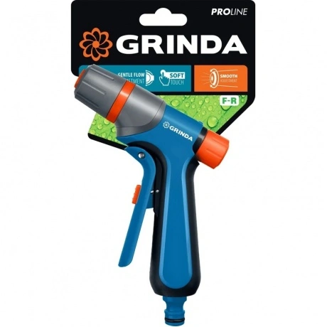 Пистолет поливочный GRINDA F-R, курок спереди, двухкомпонентный,...