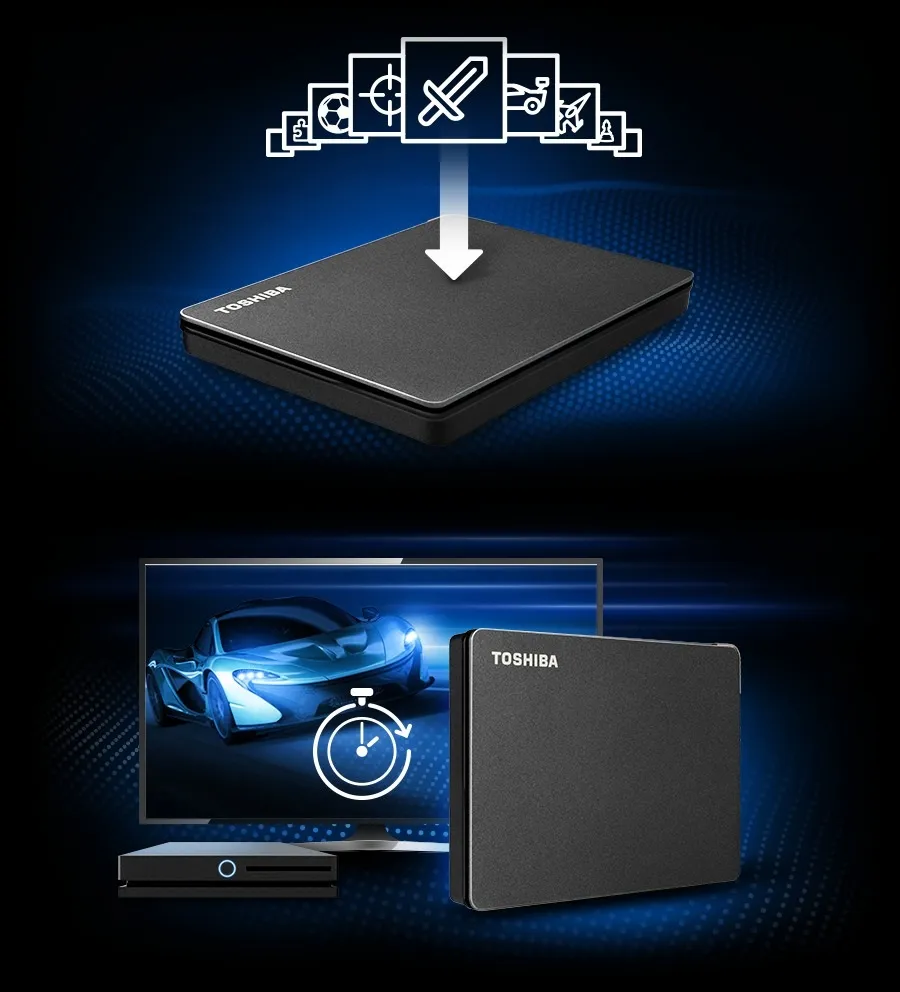 Внешний HDD Toshiba Canvio Gaming 2Tb (HDTX120EK3AA) черный - фото 2