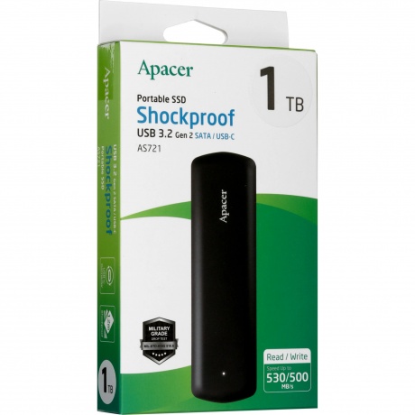 Внешний SSD накопитель Apacer AS721 1Tb (AP1TBAS721B-1) - фото 5