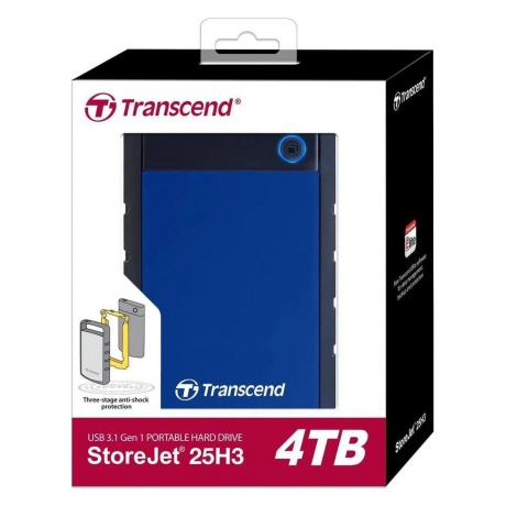 Внешний HDD Transcend 4.0Tb StoreJet 25H3 (TS4TSJ25H3B) - фото 5