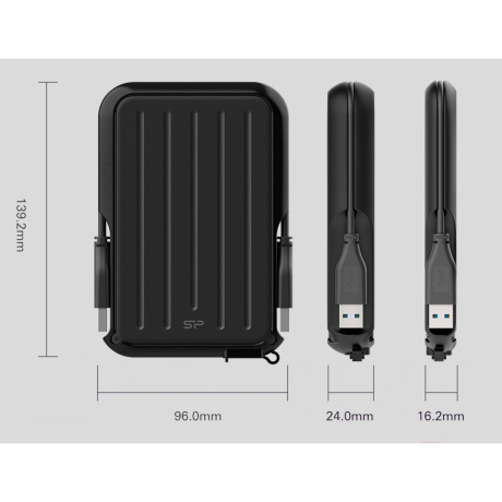 Внешний HDD Silicon Power Armor A66 4Tb (SP040TBPHD66LS3K) - фото 12