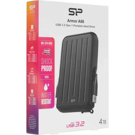 Внешний HDD Silicon Power Armor A66 4Tb (SP040TBPHD66LS3K) - фото 6