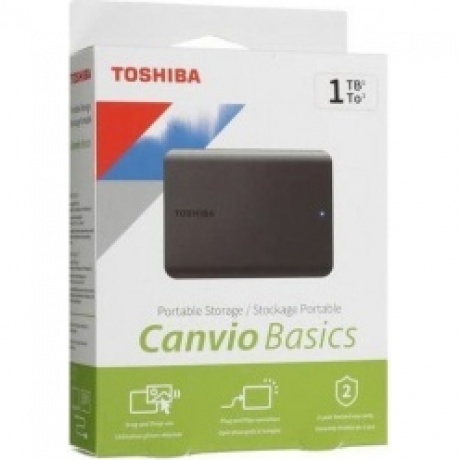 Внешний жесткий диск Toshiba CANVIO BASICS 1TB, black (HDTB510EK3AA) - фото 11