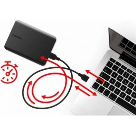 Внешний жесткий диск Toshiba CANVIO BASICS 1TB, black (HDTB510EK3AA) - фото 9