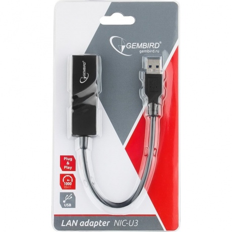 Сетевой адаптер Ethernet Gembird NIC-U3 - фото 3