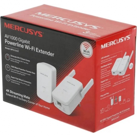 Powerline адаптер cWi-Fi Mercusys MP510 KIT - фото 39
