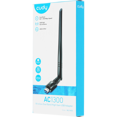 Wi-Fi адаптер USB Cudy WU1400 - фото 2