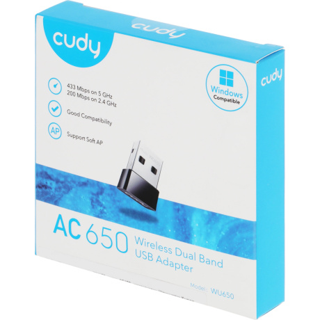 Wi-Fi адаптер USB Cudy WU650 - фото 6