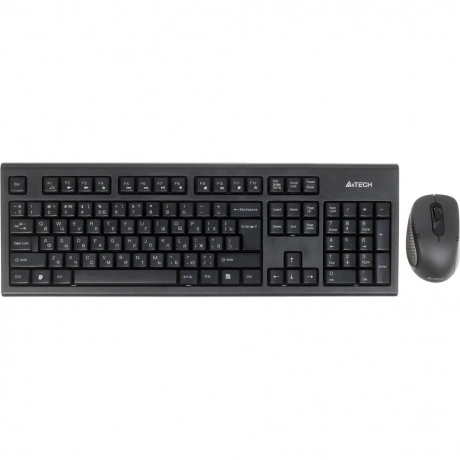 Набор клавиатура + мышь A4Tech 7100N клав:черный мышь:черный USB...