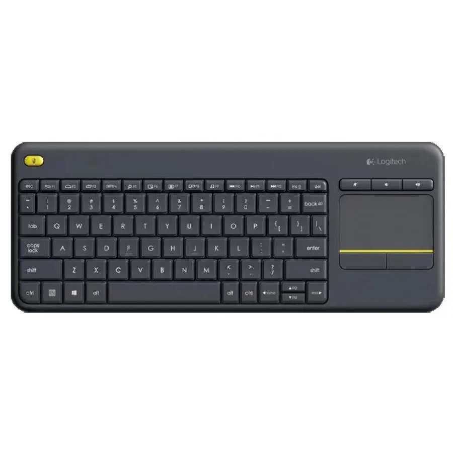 Клавиатура Logitech Wireless Touch Keyboard K400 Plus Black USB - фото 1