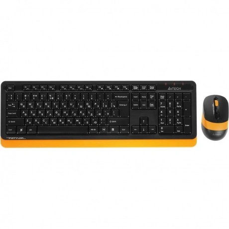 Набор клавиатура+мышь A4Tech Fstyler FG1010 черный/оранжевый