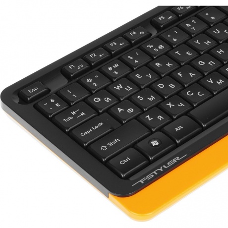 Набор клавиатура+мышь A4Tech Fstyler FG1010 черный/оранжевый - фото 3