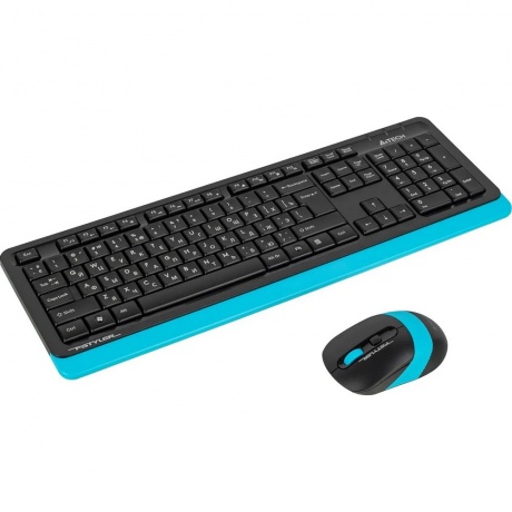 Набор клавиатура+мышь A4Tech Fstyler FG1010 черный/синий - фото 1