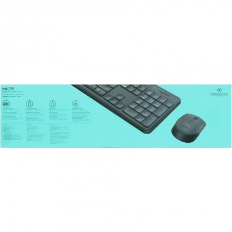 Набор клавиатура+мышь Logitech MK235 серый - фото 10
