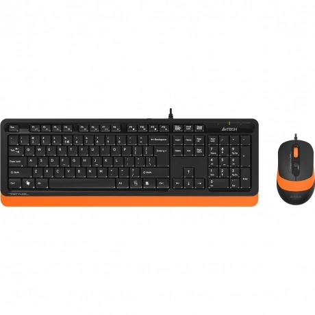 Набор клавиатура+мышь A4Tech Fstyler F1010 черный/оранжевый