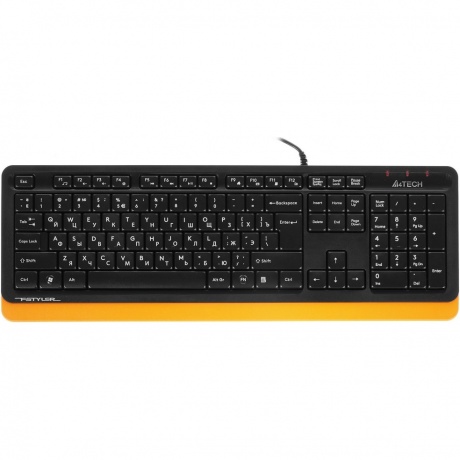 Набор клавиатура+мышь A4Tech Fstyler F1010 черный/оранжевый - фото 2