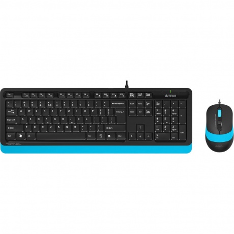 Набор клавиатура+мышь A4Tech Fstyler F1010 черный/синий - фото 9