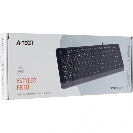 Клавиатура A4Tech Fstyler FK10 черный/серый - фото 5
