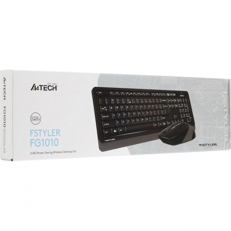 Набор клавиатура+мышь A4Tech Fstyler FG1010 черный/серый - фото 8
