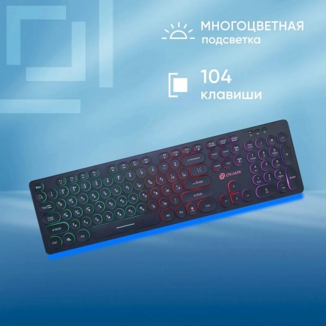 Клавиатура Oklick 420MRL черный - фото 10