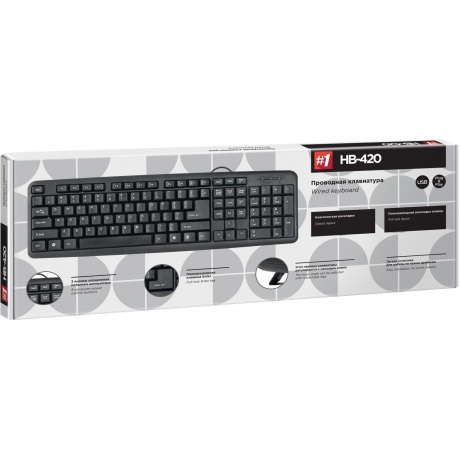 Клавиатура Defender HB-420 Black USB - фото 3