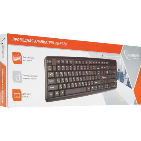 Клавиатура Gembird KB-8320U-BL Black USB - фото 7