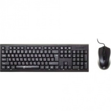 Клавиатура+мышь Oklick 621M IRU клав:черный мышь:черный USB