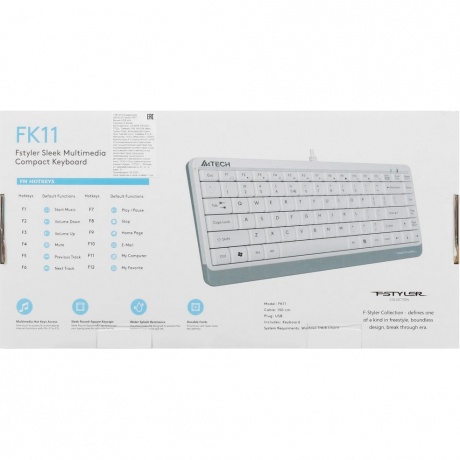 Клавиатура A4Tech Fstyler FK11 белый - фото 6