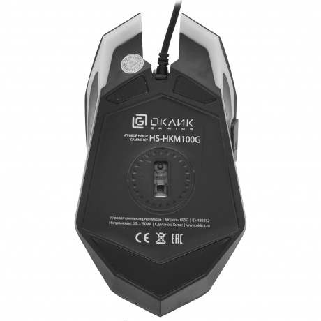 Комлект Oklick HS-HKM100G Imperial черный - фото 27