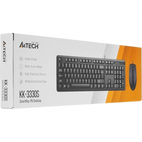 Набор Клавиатура + мышь A4Tech KK-3330S черный - фото 14