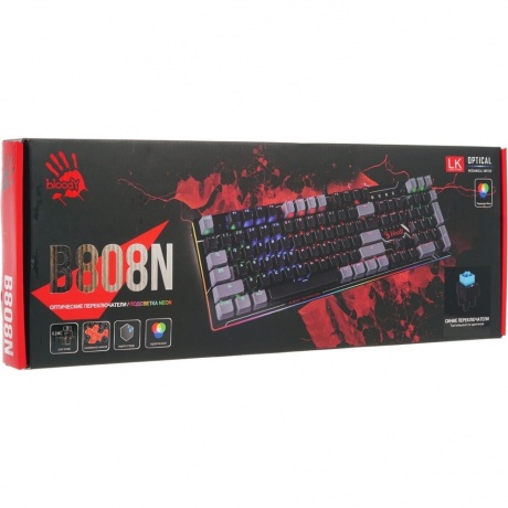 Клавиатура A4Tech Bloody B808N черный/серый - фото 8
